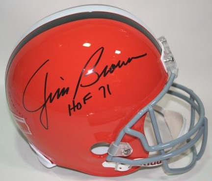 Jim Brown Autographed Cleveland Browns Riddell Full Size Replica Helmet with "HOF 71" Inscription