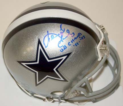 Kenneth Gant Autographed Dallas Cowboys Riddell Mini Helmet with "SB Champs 92, 93" Inscription