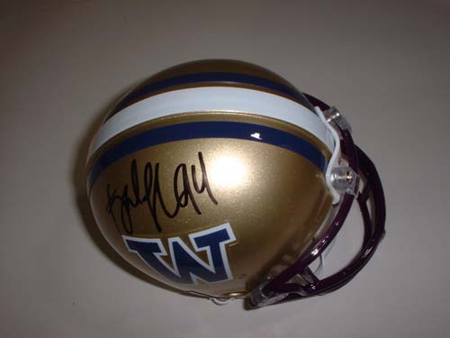 Tank Johnson Autographed Washington Huskies Riddell Mini Helmet