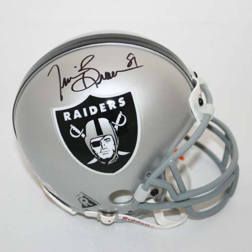 Tim Brown Autographed Oakland Raiders Riddell Mini Helmet