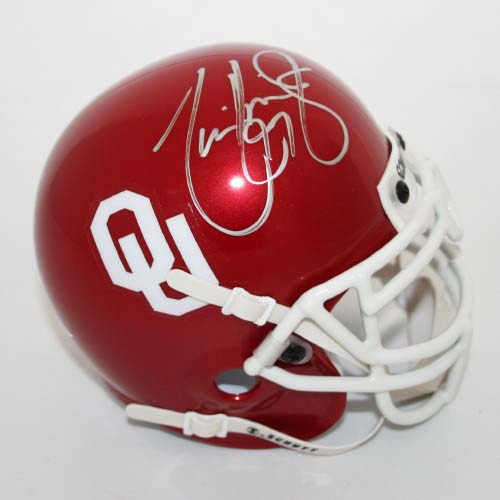 Tommie Harris Autographed Oklahoma Sooners Schutt Mini Helmet
