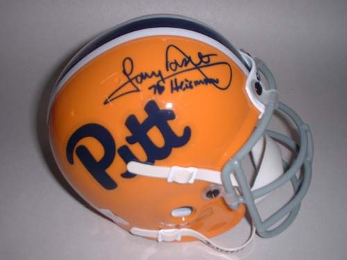 Tony Dorsett Autographed Pittsburgh Panthers Schutt Mini Helmet with "76 Heisman" Inscription