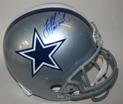 Troy Aikman Autographed Dallas Cowboys Riddell Full Size Replica Helmet with "HOF 2006" Inscription