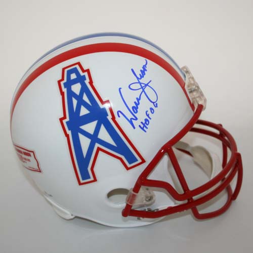 Warren Moon Autographed Houston Oilers Riddell Full Size Replica Helmet with "HOF 06" Inscription