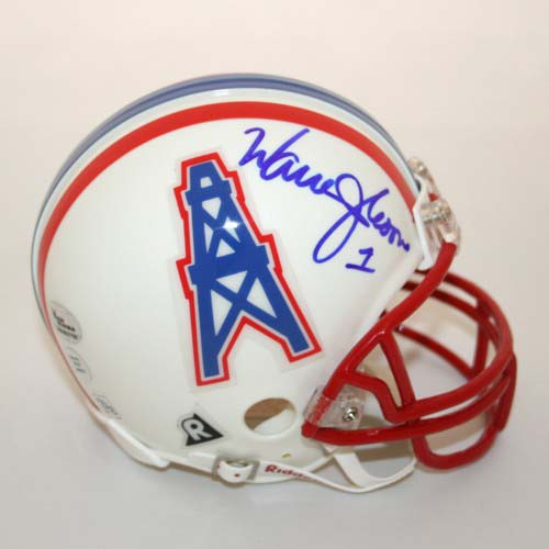 Warren Moon Autographed Houston Oilers Riddell Mini Helmet