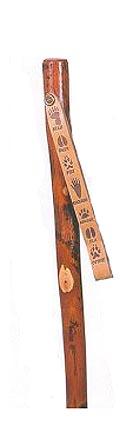 48" Hickory Tracker Series&trade; "Scout" Staff with Paw Print Leather Strap