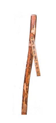 54" Tracker Series&trade; Sassafras Adult Hiking and Walking Stick with Paw Print Leather Strap