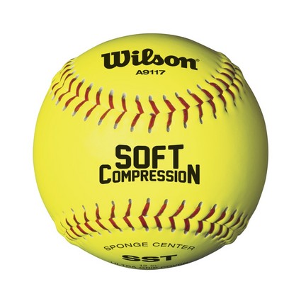 12" Soft Compression Level 1 Softballs from Wilson - 1 Dozen
