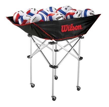 Stand Up Volleyball Cart with Travel Bag from Wilson