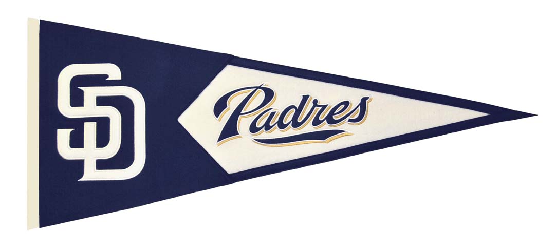 San Diego Padres MLB Classic Collection Pennant from Winning Streak Sports