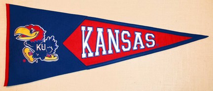 Kansas Jayhawks "Mascot" NCAA Classic Collection Pennant from Winning Streak Sports