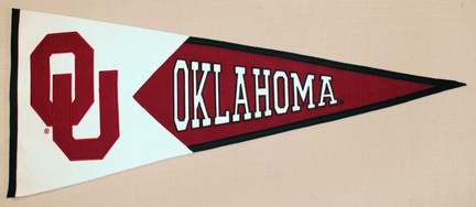 Oklahoma Sooners "Interlock" NCAA Classic Collection Pennant from Winning Streak Sports