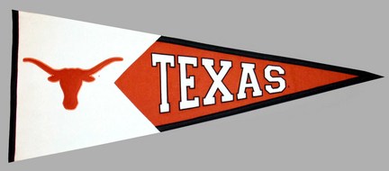 Texas Longhorns "Mascot" NCAA Classic Collection Pennant from Winning Streak Sports