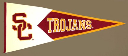 USC Trojans "Interlock" NCAA Classic Collection Pennant from Winning Streak Sports