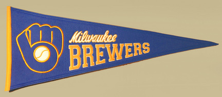 Milwaukee Brewers MLB Cooperstown Collection Pennant from Winning Streak Sports