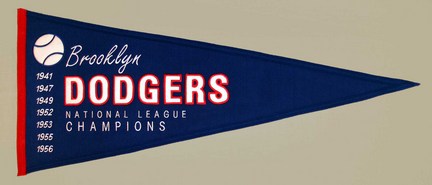 Brooklyn Dodgers MLB Cooperstown Collection Pennant from Winning Streak Sports