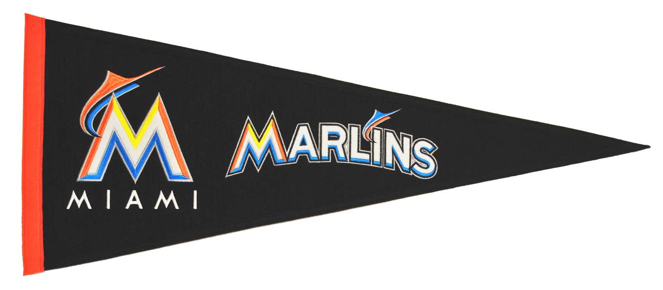 Miami Marlins MLB Traditions Collection Pennant from Winning Streak Sports