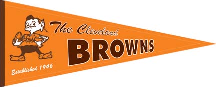 Cleveland Browns 13" x 32" Throwback Pennant from Winning Streak Sports