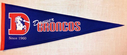 Denver Broncos 13" x 32" Throwback Pennant from Winning Streak Sports