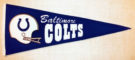 Baltimore Colts 13" x 32" Throwback Pennant from Winning Streak Sports