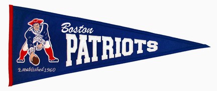 New England Patriots NFL Throwback Collection Pennant from Winning Streak Sports
