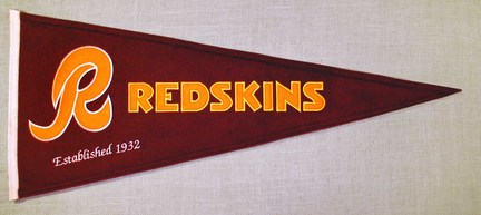 Washington Redskins "Script R" NFL Throwback Collection Pennant from Winning Streak Sports