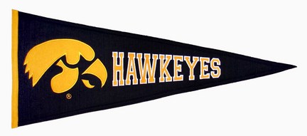 Iowa Hawkeyes NCAA Traditions Collection Pennant from Winning Streak Sports