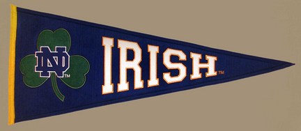 Notre Dame Fighting Irish 13" x 32" NCAA Collegiate Traditions "Clover Leaf" Pennant from Winning St