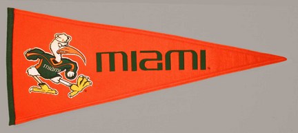 Miami Hurricanes NCAA Traditions Collection Pennant from Winning Streak Sports