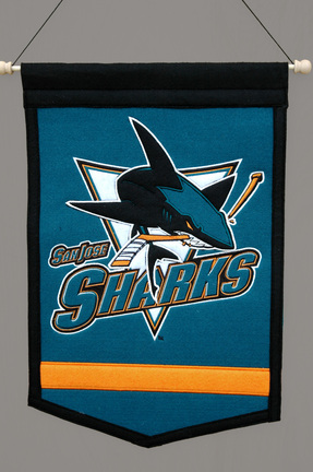 San Jose Sharks 12" x 18" NHL Traditions Banner from Winning Streak Sports