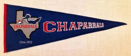 Dallas Chaparrals ABA Hardwood Traditions Collection Pennant from Winning Streak Sports