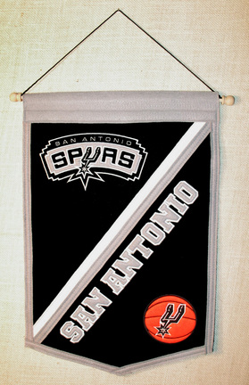 San Antonio Spurs 12" x 18" NBA Traditions Banner from Winning Streak Sports