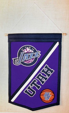 Utah Jazz 12" x 18" NBA Traditions Banner from Winning Streak Sports