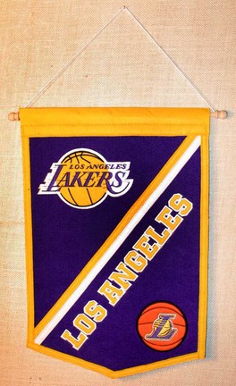 Los Angeles Lakers 12" x 18" NBA Traditions Banner from Winning Streak Sports