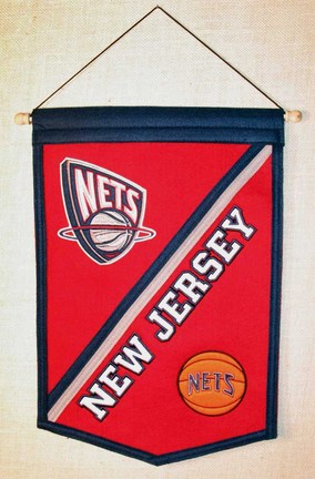 New Jersey Nets 12" x 18" NBA Traditions Banner from Winning Streak Sports