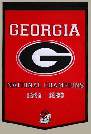 Georgia Bulldogs 24" x 36" NCAA Football Dynasty Banner from Winning Streak Sports