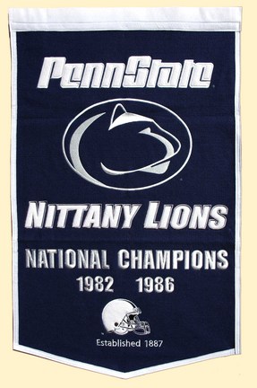Penn State Nittany Lions 24" x 36" NCAA Football Dynasty Banner from Winning Streak Sports