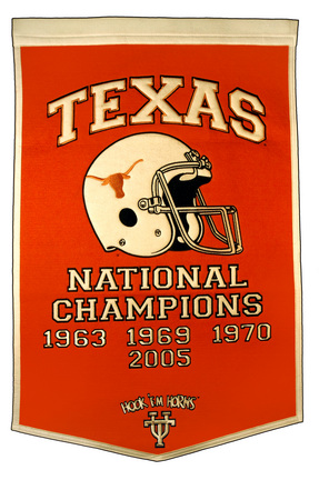 Texas Longhorns 24" x 36" NCAA Football Dynasty Banner from Winning Streak Sports