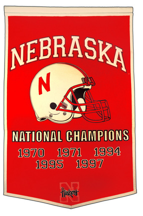 Nebraska Cornhuskers 24" x 36" NCAA Football Dynasty Banner from Winning Streak Sports