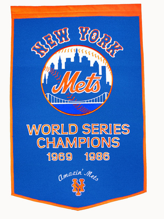 New York Mets 24" x 36" MLB Dynasty Banner from Winning Streak Sports