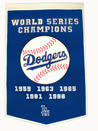 Los Angeles Dodgers 24" x 36" MLB Dynasty Banner from Winning Streak Sports