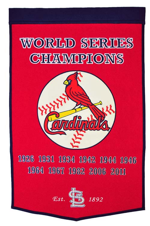 St. Louis Cardinals World Series Champions Dynasty Collection 24" x 36" Banner from Winning Streak Sports