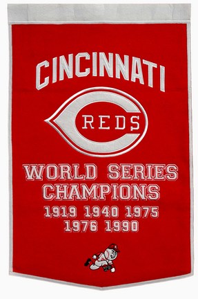 Cincinnati Reds 24" x 36" MLB Dynasty Banner from Winning Streak Sports