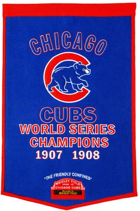 Chicago Cubs 24" x 36" MLB Dynasty Banner from Winning Streak Sports