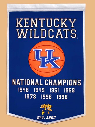 Kentucky Wildcats 24" x 36" NCAA Football Dynasty Banner from Winning Streak Sports