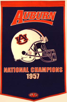Auburn Tigers 24" x 36" NCAA Football Dynasty Banner from Winning Streak Sports