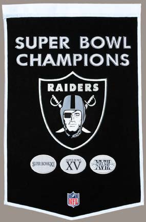 Oakland Raiders 24" x 36" NFL Dynasty Banner from Winning Streak Sports
