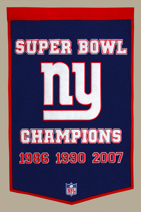 New York Giants Banner 24" x 36" NFL Dynasty Banner from Winning Streak Sports
