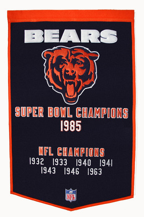 Chicago Bears 24" x 36" NFL Dynasty Banner from Winning Streak Sports