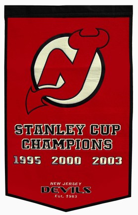 New Jersey Devils 24" x 36" NHL Dynasty Banner from Winning Streak Sports